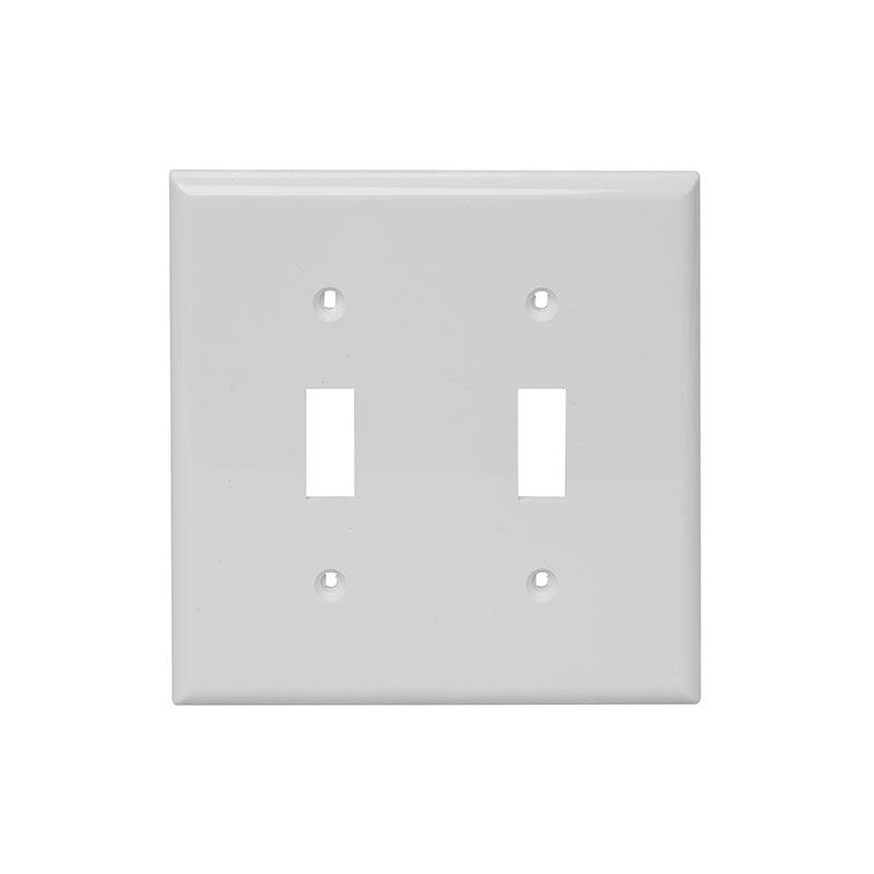 Midway 2-gang Plastic Toggle Switch Wall Plate