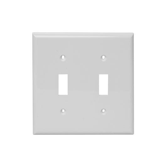 Midway 2-gang Plastic Toggle Switch Wall Plate