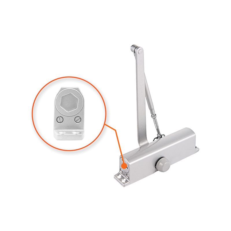 DC-Door Closer-Aluminum-Adjustable 2 Valves Mechanism-UL Listed