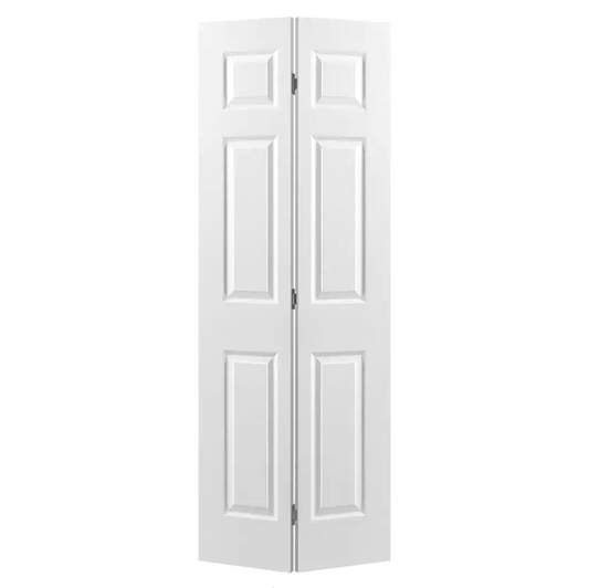 Hollow Core Smooth 6-Panel Bifold Door