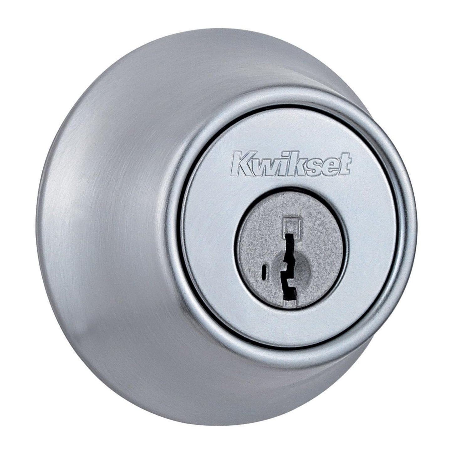 Kwikset 660 Keyed Deadbolt Lock - Satin Chrome