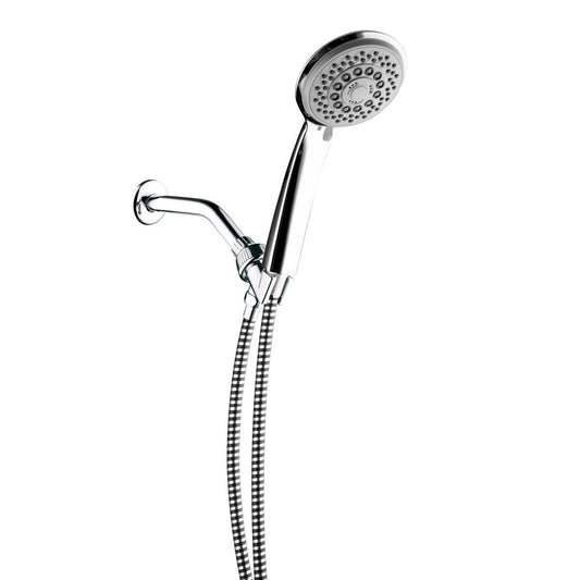 SH301 - Modern 3 Function Shower Head with Massager & Holder - Chrome