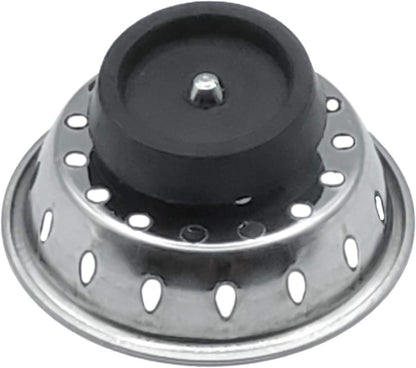 Kitchen Sink Basket Strainer with Flat Bottom Rubber Stopper